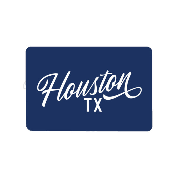 Houston Texas - Script Metal Magnet