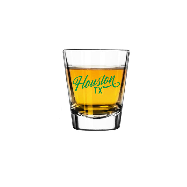 Houston Texas Script Shot Glass