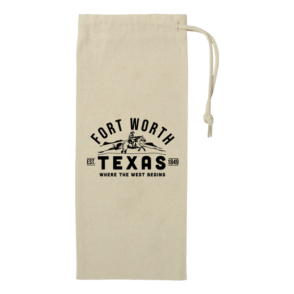 Fort Worth Drawstring Wine Bag