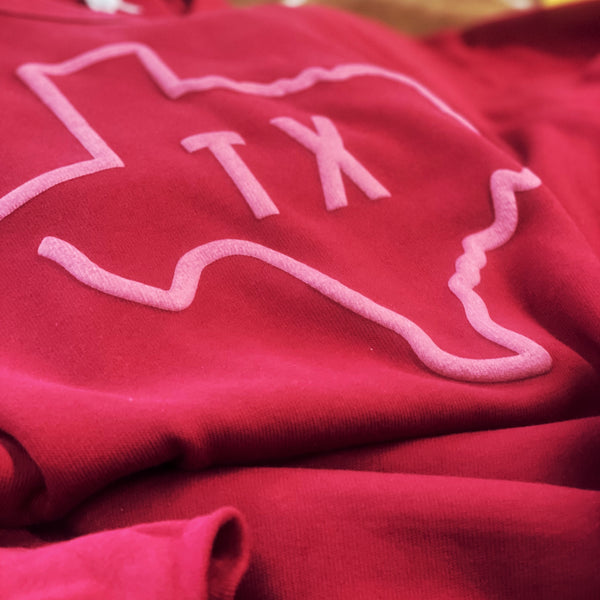 Texas State Puff Print Luxe Sweatshirt