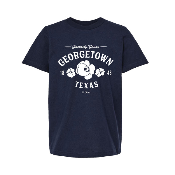 Georgetown Texas Youth T-shirt - Poppies