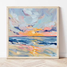 Galveston Beach Sunrise Fine Art Print