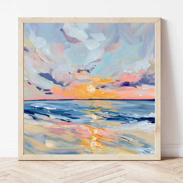 Galveston Beach Sunrise Fine Art Print