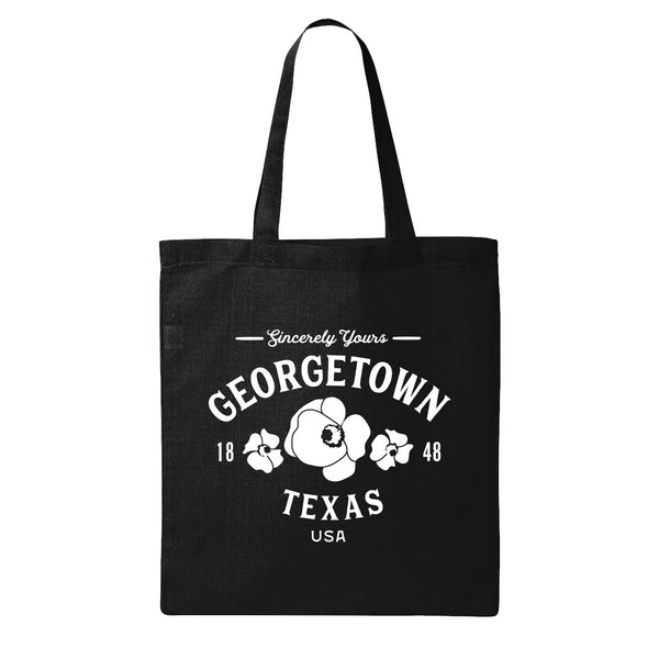 Georgetown Texas Tote Bag - Poppies