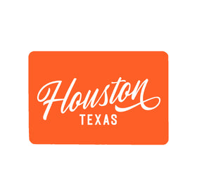 Houston Texas - Script Metal Magnet