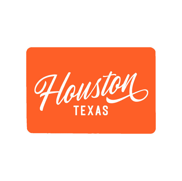 Houston Texas - Script Metal Magnet