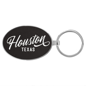 Houston Texas Script Keychain