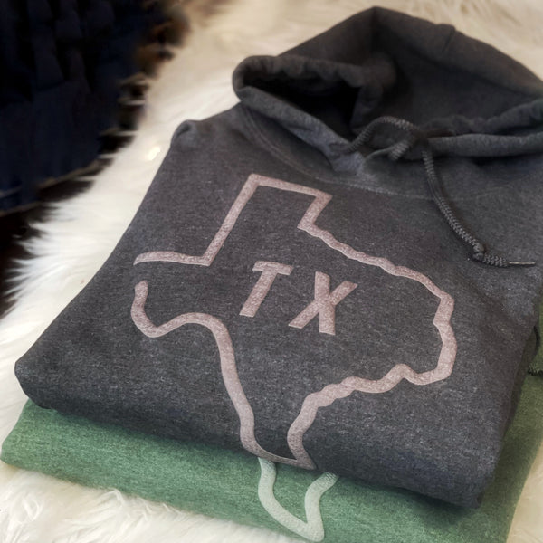 Texas State Puff Print Hoodie