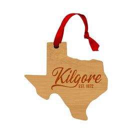 Kilgore Wooden Ornament - Texas Shape