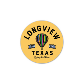 Longview Texas - Balloon Metal Magnet