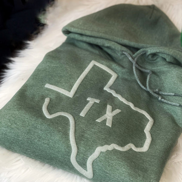 Texas State Puff Print Hoodie