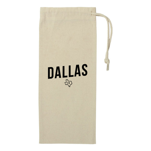 Dallas-Bold Drawstring Wine Bag