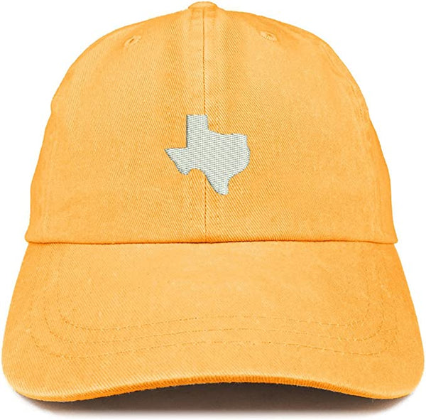 Texas Embroidered Washed Cotton Adjustable Cap