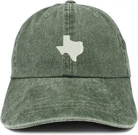 Texas Embroidered Washed Cotton Adjustable Cap