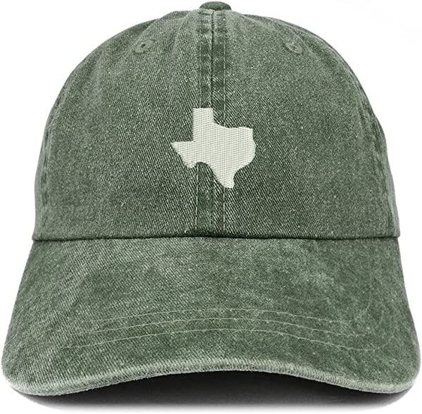 Texas Embroidered Washed Cotton Adjustable Cap