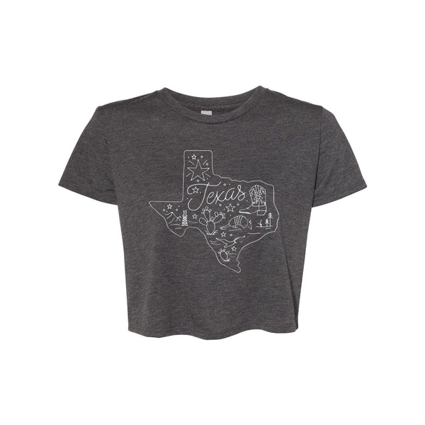 Around Texas Flowy Crop Tee