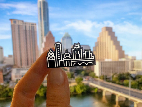 Austin Texas Skyline Pin