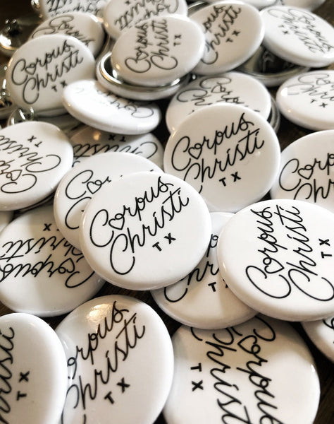 Corpus Christi Heart Button