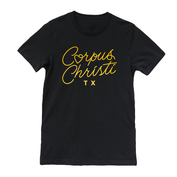 Corpus Christi Heart T-Shirt - Metallic Gold
