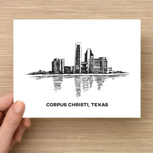Corpus Christi Skyline Note Cards