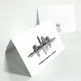 Corpus Christi Skyline Note Cards
