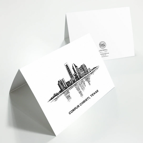 Corpus Christi Skyline Note Cards
