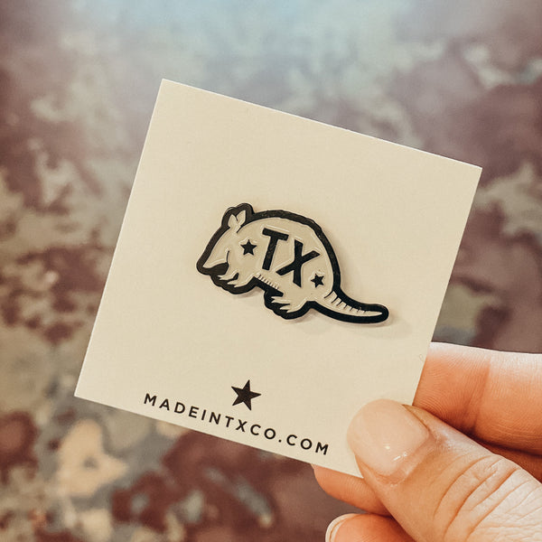 Texas Armadillo Enamel Pin