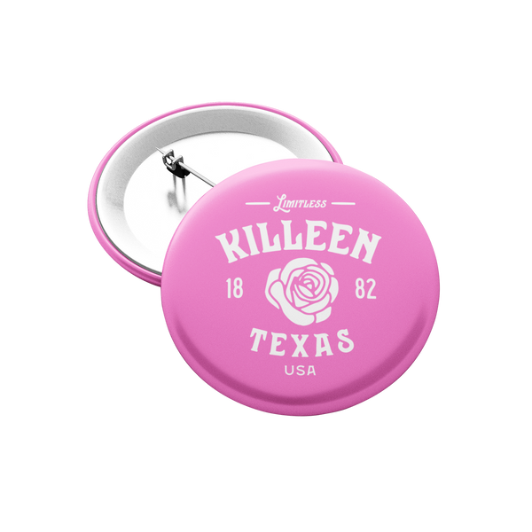 Killeen Texas Button - Rose