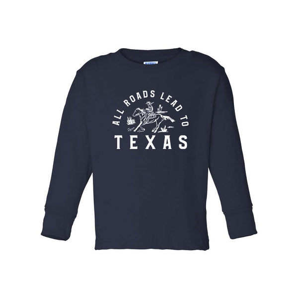 Youth All Roads Lead To Texas Long Sleeve Tee