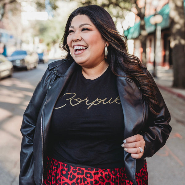 Corpus Heart T-Shirt - Metallic Gold