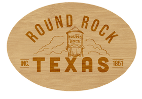Round Rock Texas Wooden Magnet