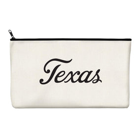 Texas Script Zipper Pouch